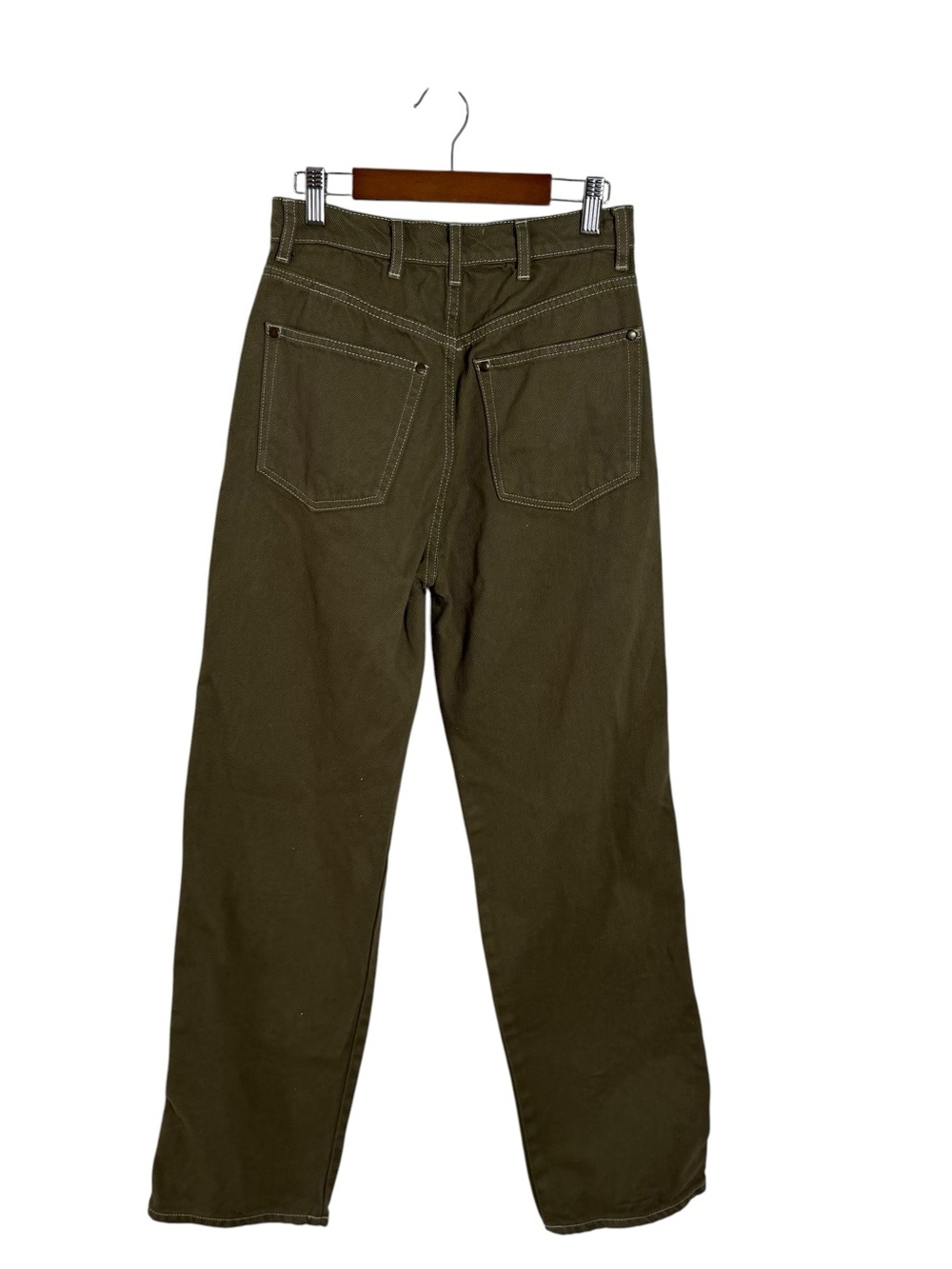 Reformation Cowboy High Rise Straight Jeans Kalamata Green Size 26 - Picture 3 of 10